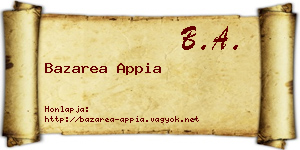 Bazarea Appia névjegykártya